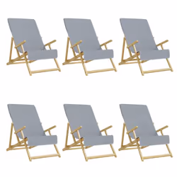 vidaXL Beach Towels Bath Towels Travel Bathroom Swim Towels Fabric 400 GSM - grey, 60 x 135 cm/ 6 pcs - Additional view 7