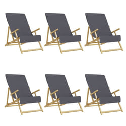 vidaXL Beach Towels Bath Towels Travel Bathroom Swim Towels Fabric 400 GSM - anthracite, 60 x 135 cm/ 6 pcs
