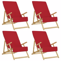 vidaXL Beach Towels Bath Towels Travel Bathroom Swim Towels Fabric 400 GSM - red, 60 x 135 cm/ 4 pcs