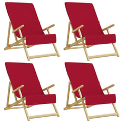 vidaXL Beach Towels Bath Towels Travel Bathroom Swim Towels Fabric 400 GSM - red, 60 x 135 cm/ 4 pcs