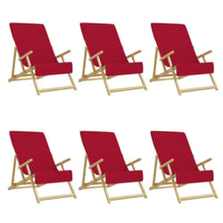 vidaXL Beach Towels Bath Towels Travel Bathroom Swim Towels Fabric 400 GSM - red, 60 x 135 cm/ 6 pcs