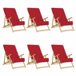 vidaXL Beach Towels Bath Towels Travel Bathroom Swim Towels Fabric 400 GSM - red, 60 x 135 cm/ 6 pcs - Additional view 7