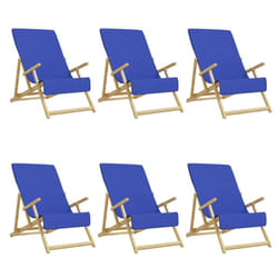 vidaXL Beach Towels Bath Towels Travel Bathroom Swim Towels Fabric 400 GSM - blue, 60 x 135 cm/ 6 pcs