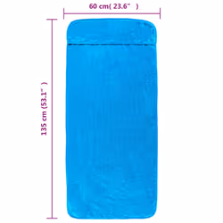 vidaXL Beach Towels Bath Towels Travel Bathroom Swim Towels Fabric 400 GSM - turquoise, 60 x 135 cm/ 6 pcs
