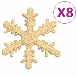 vidaXL Christmas Bauble Set Christmas Decoration 111 Piece and Polystyrene - gold - Additional view 8