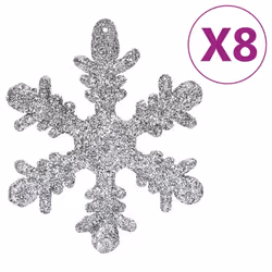 vidaXL Christmas Bauble Set Christmas Decoration 111 Piece and Polystyrene - silver - Additional view 8