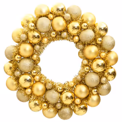 vidaXL Christmas Wreath Christmas Garland Xmas Wreath Decor 45 cm Polystyrene - gold