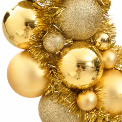 vidaXL Christmas Wreath Christmas Garland Xmas Wreath Decor 45 cm Polystyrene - gold
