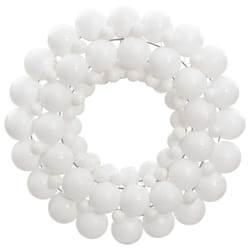 vidaXL Christmas Wreath Christmas Garland Xmas Wreath Decor 45 cm Polystyrene - white