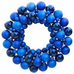 vidaXL Christmas Wreath Christmas Garland Xmas Wreath Decor 45 cm Polystyrene - blue