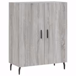 vidaXL Highboard Sideboard Storage Cabinet Side Cabinet White Engineered Wood - grey sonoma, 2 doors - Additional view 6