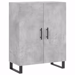vidaXL Highboard Sideboard Storage Cabinet Side Cabinet White Engineered Wood - concrete grey, 2 doors - Additional view 6