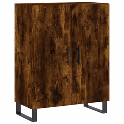 vidaXL Highboard Sideboard Storage Cabinet Side Cabinet White Engineered Wood - smoked oak, 2 doors - Additional view 6