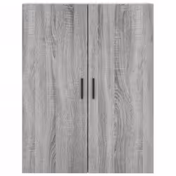 vidaXL Highboard Sideboard Storage Cabinet Side Cabinet White Engineered Wood - grey sonoma, 2 glass doors - Additional view 5