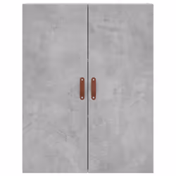 vidaXL Highboard Sideboard Storage Cabinet Side Cabinet Black Engineered Wood - concrete grey, 2 wood doors - Additional view 5
