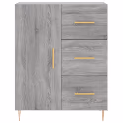 vidaXL Highboard Sideboard Storage Cabinet Side Cabinet White Engineered Wood - grey sonoma, 1 door 3 drawers - Additional view 7