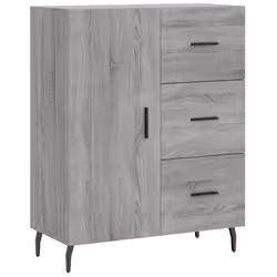 vidaXL Highboard Sideboard Storage Cabinet Side Cabinet White Engineered Wood - grey sonoma, 1 door 3 drawers - Additional view 6