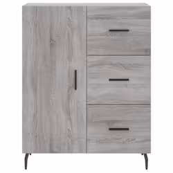 vidaXL Highboard Sideboard Storage Cabinet Side Cabinet White Engineered Wood - grey sonoma, 1 door 3 drawers - Additional view 7
