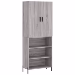 vidaXL Highboard Sideboard Cabinet Storage Cabinet Cupboard Engineered Wood - grey sonoma