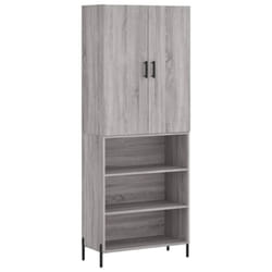 vidaXL Highboard Sideboard Cabinet Storage Cabinet Cupboard Engineered Wood - grey sonoma