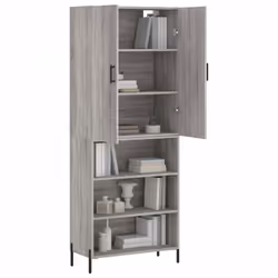 vidaXL Highboard Sideboard Cabinet Storage Cabinet Cupboard Engineered Wood - grey sonoma