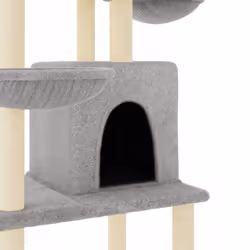 vidaXL Cat Tree with Sisal Scratching Posts Cat Scratch Tower Climber Dark Grey - light grey - Additional view 5