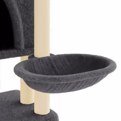 vidaXL Cat Tree with Sisal Scratching Posts Cat Scratch Tower Climber Dark Grey - dark grey - Additional view 6