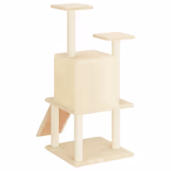 vidaXL Cat Tree Cat Tower with Sisal Scratching Posts Cat Cando Light Grey - cream - Additional view 4