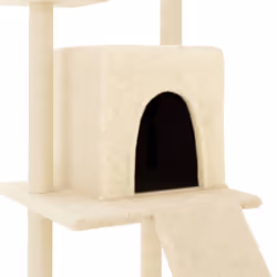 vidaXL Cat Tree Cat Tower with Sisal Scratching Posts Cat Cando Light Grey - cream - Additional view 5