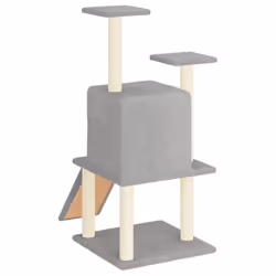 vidaXL Cat Tree Cat Tower with Sisal Scratching Posts Cat Cando Light Grey - light grey - Additional view 4
