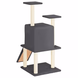 vidaXL Cat Tree Cat Tower with Sisal Scratching Posts Cat Cando Light Grey - dark grey - Additional view 4