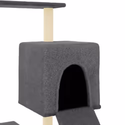vidaXL Cat Tree Cat Tower with Sisal Scratching Posts Cat Cando Light Grey - dark grey - Additional view 4