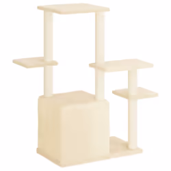 vidaXL Cat Tree with Sisal Scratching Posts Cat Scratching Tower Cat Climber - cream