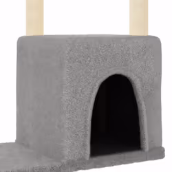 vidaXL Cat Tree with Sisal Scratching Posts Cat Scratching Tower Cat Climber - light grey - Additional view 4