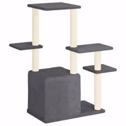 vidaXL Cat Tree with Sisal Scratching Posts Cat Scratching Tower Cat Climber - dark grey - Additional view 4