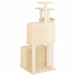 vidaXL Cat Tree Cat Tower with Sisal Scratching Posts Cat Cando Light Grey - cream - Additional view 4