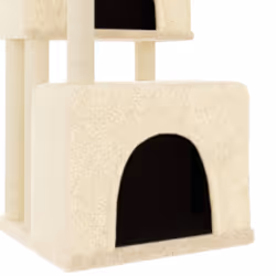 vidaXL Cat Tree Cat Tower with Sisal Scratching Posts Cat Cando Light Grey - cream - Additional view 5