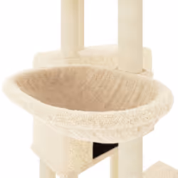 vidaXL Cat Tree Cat Tower with Sisal Scratching Posts Cat Cando Light Grey - cream - Additional view 6