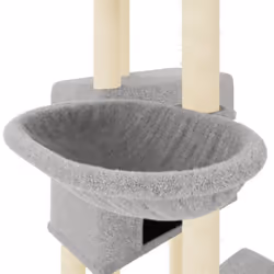 vidaXL Cat Tree Cat Tower with Sisal Scratching Posts Cat Cando Light Grey - light grey - Additional view 6