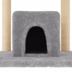 vidaXL Cat Tree with Sisal Scratching Posts Pet Cat Scratch Tower Light Grey - light grey - Additional view 4