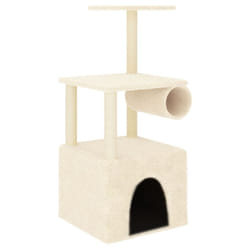 vidaXL Cat Tree with Sisal Scratching Posts Cat Scratching Tower Cat Climber - cream