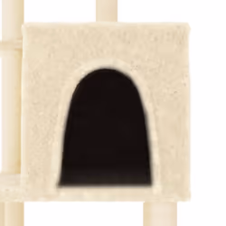 vidaXL Cat Tree with Sisal Scratching Posts Pet Cat Scratch Tower Light Grey - cream - Additional view 4