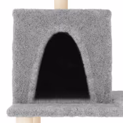 vidaXL Cat Tree with Sisal Scratching Posts Pet Cat Scratch Tower Light Grey - light grey - Additional view 4