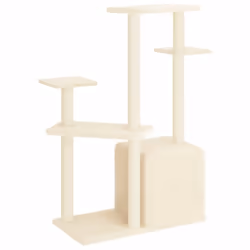 vidaXL Cat Tree Cat Tower with Sisal Scratching Posts Cat Cando Light Grey - cream - Additional view 4