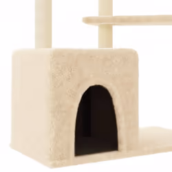 vidaXL Cat Tree Cat Tower with Sisal Scratching Posts Cat Cando Light Grey - cream - Additional view 5