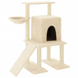 vidaXL Cat Tree Cat Tower with Sisal Scratching Posts Cat Cando Light Grey - cream