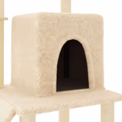 vidaXL Cat Tree Cat Tower with Sisal Scratching Posts Cat Cando Light Grey - cream - Additional view 5