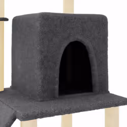 vidaXL Cat Tree Cat Tower with Sisal Scratching Posts Cat Cando Light Grey - dark grey - Additional view 5