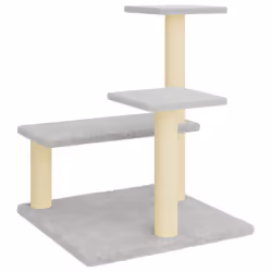 vidaXL Cat Tree Cat Tower with Sisal Scratching Posts Activity Centre Cream - light grey - Additional view 4