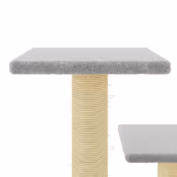 vidaXL Cat Tree Cat Tower with Sisal Scratching Posts Activity Centre Cream - light grey - Additional view 5
